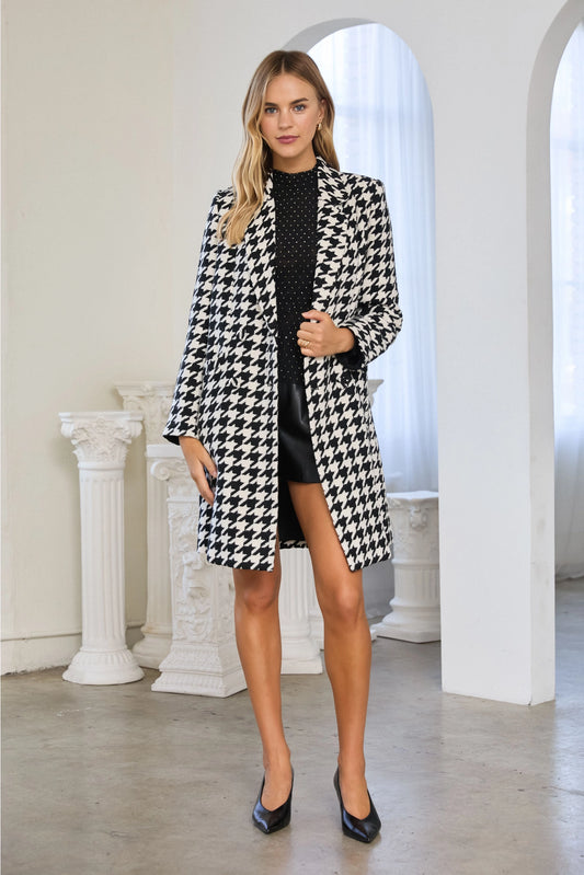 Astoria Houndstooth Coat