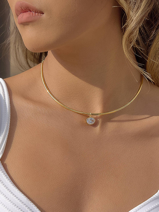 Campbell 18K Gold Non-Tarnish Classic CZ Choker