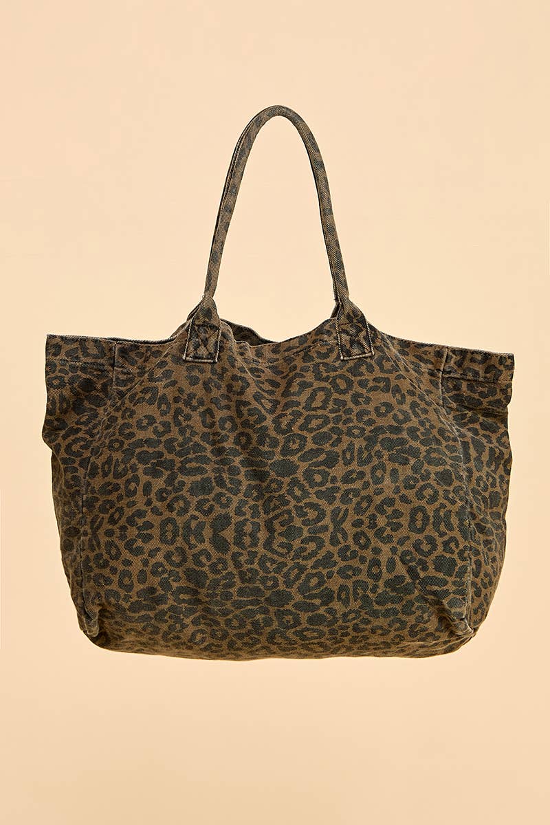 Cheetah Printed Tote Bag
