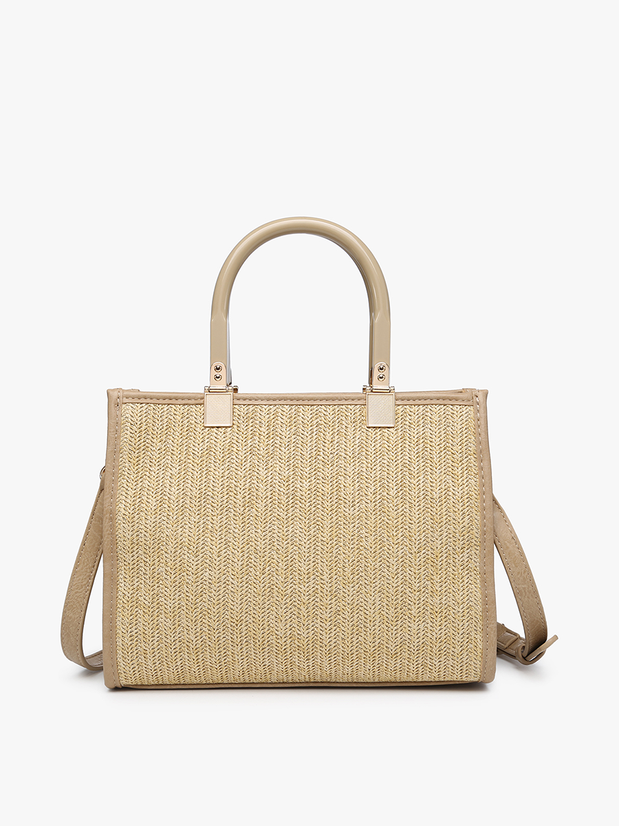 Kaya Rattan Satchel w/ Dual Handles