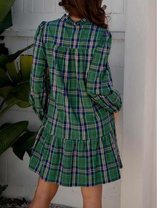 Frilly Plaid Dress