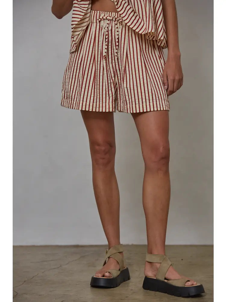 Azure Striped Shorts