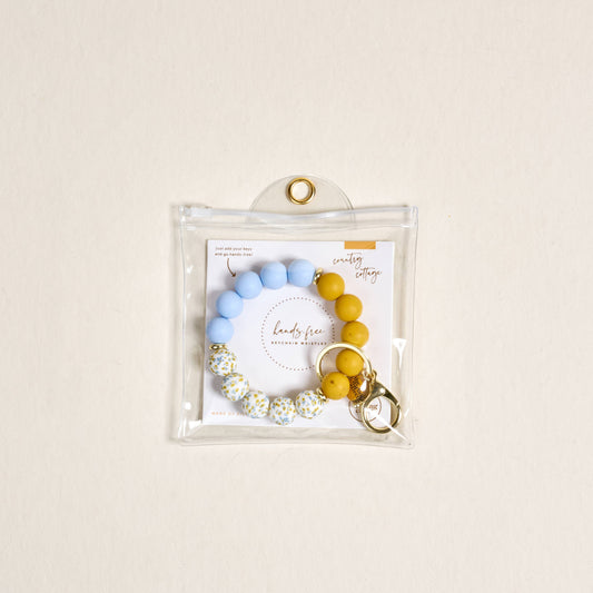 Hands–Free Keychain Wristlet–Country Cottage