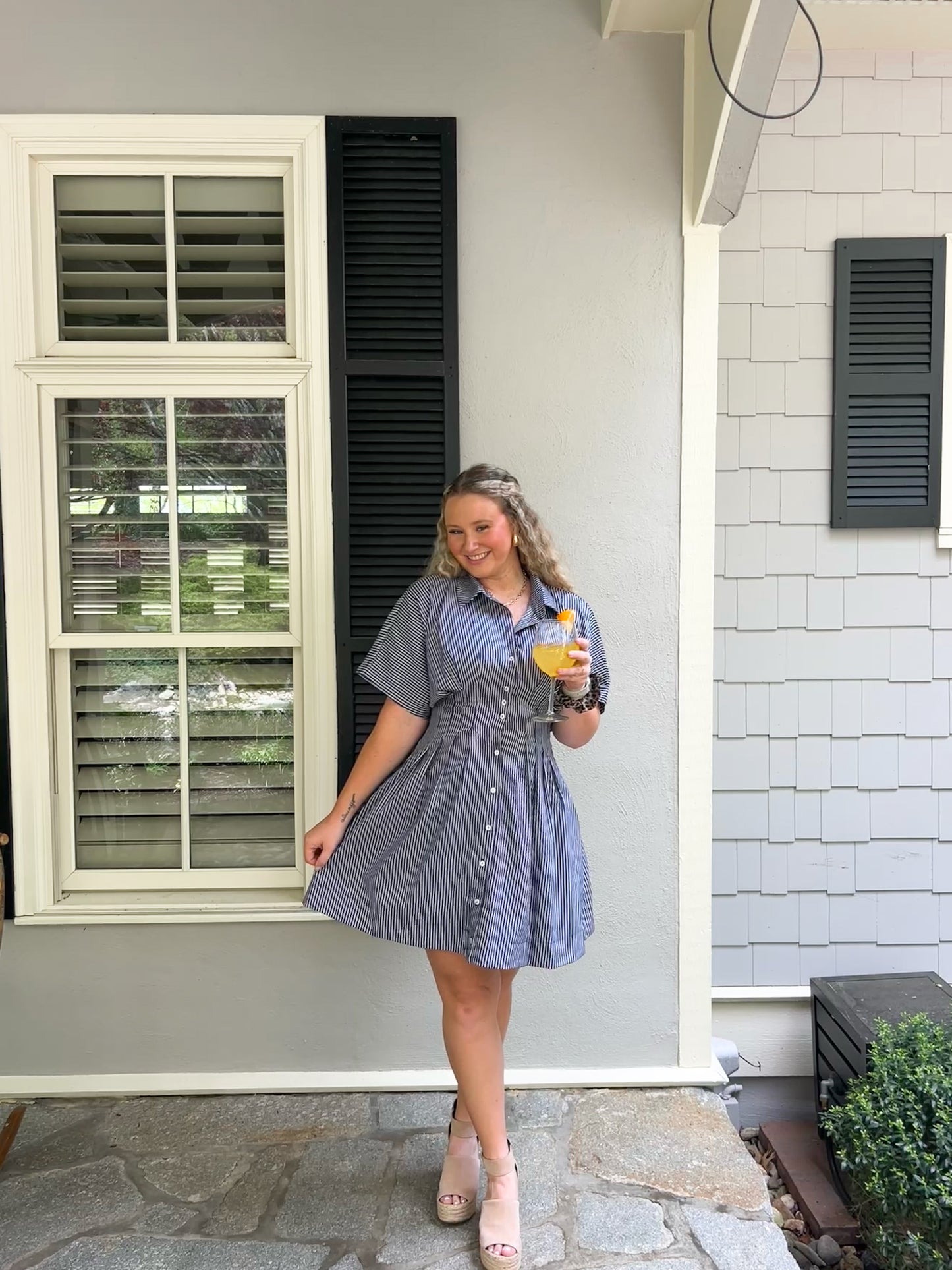 Stripe Elegance Dress