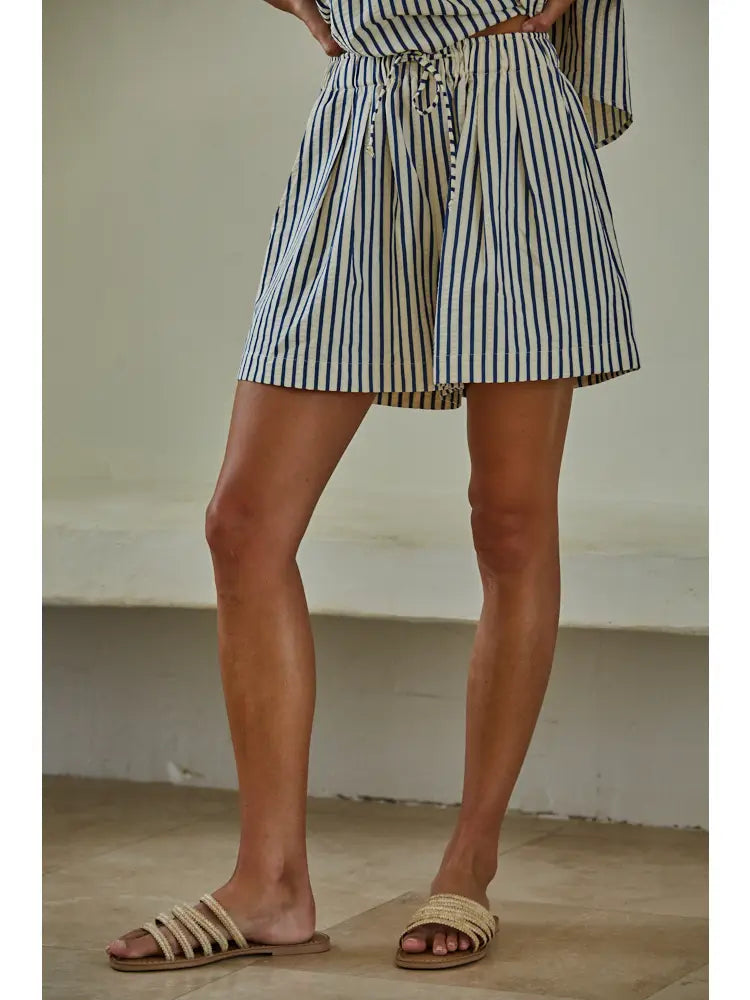 Azure Striped Shorts