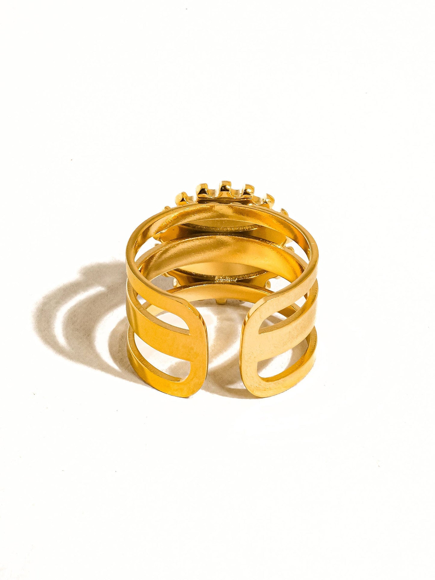 Evelyn 18K Non-Tarnish Green Gemstone Ring