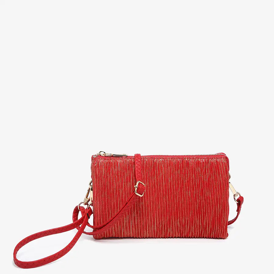 Riley Shimmer Stripe 3 Compartment Crossbody