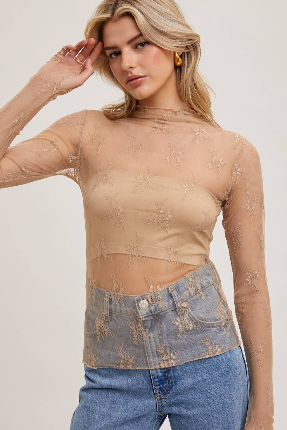 Ivory Blossom Lace Top
