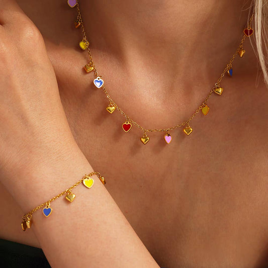 Basile 18K Gold Non-Tarnish Petite Heart Necklace