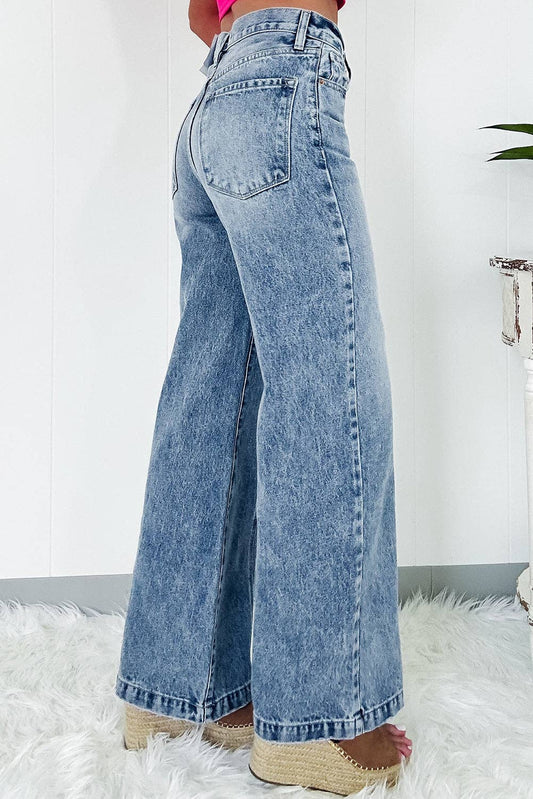 Dusk Blue High Waist Jeans