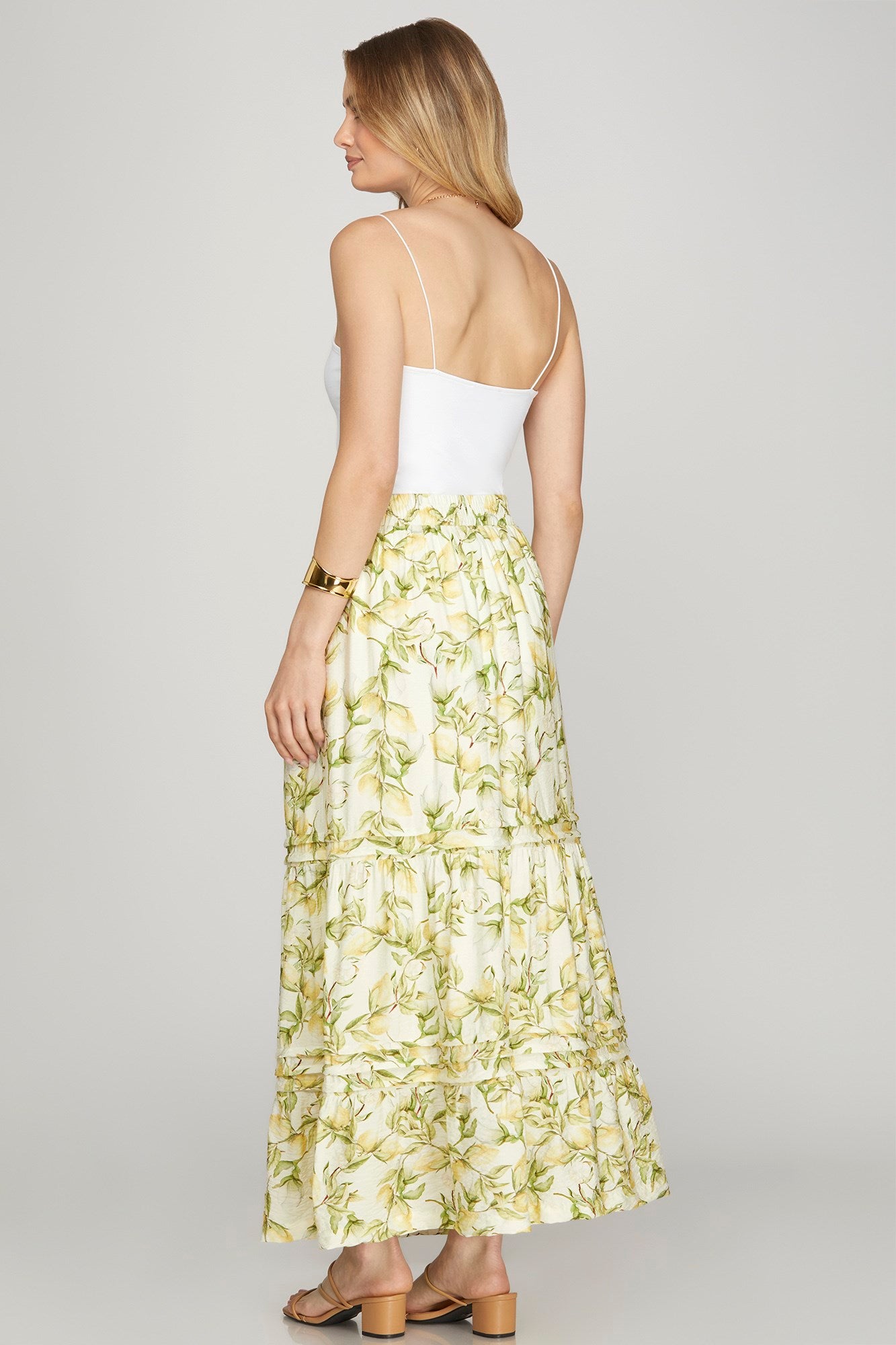 Lemon Tiered Skirt