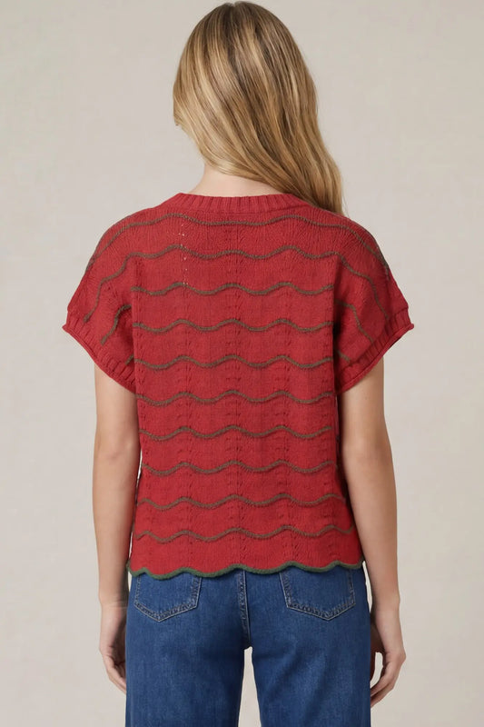 Scallop & Stripe Sweater