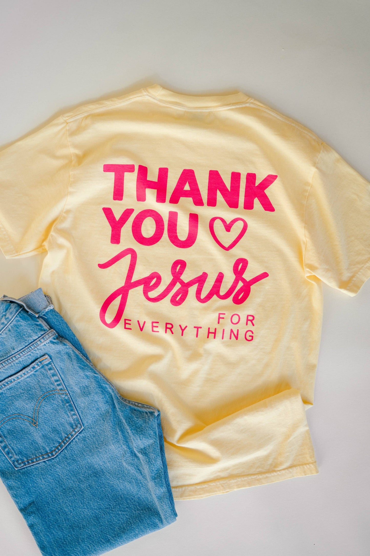 Thank You Jesus Tee - Butter