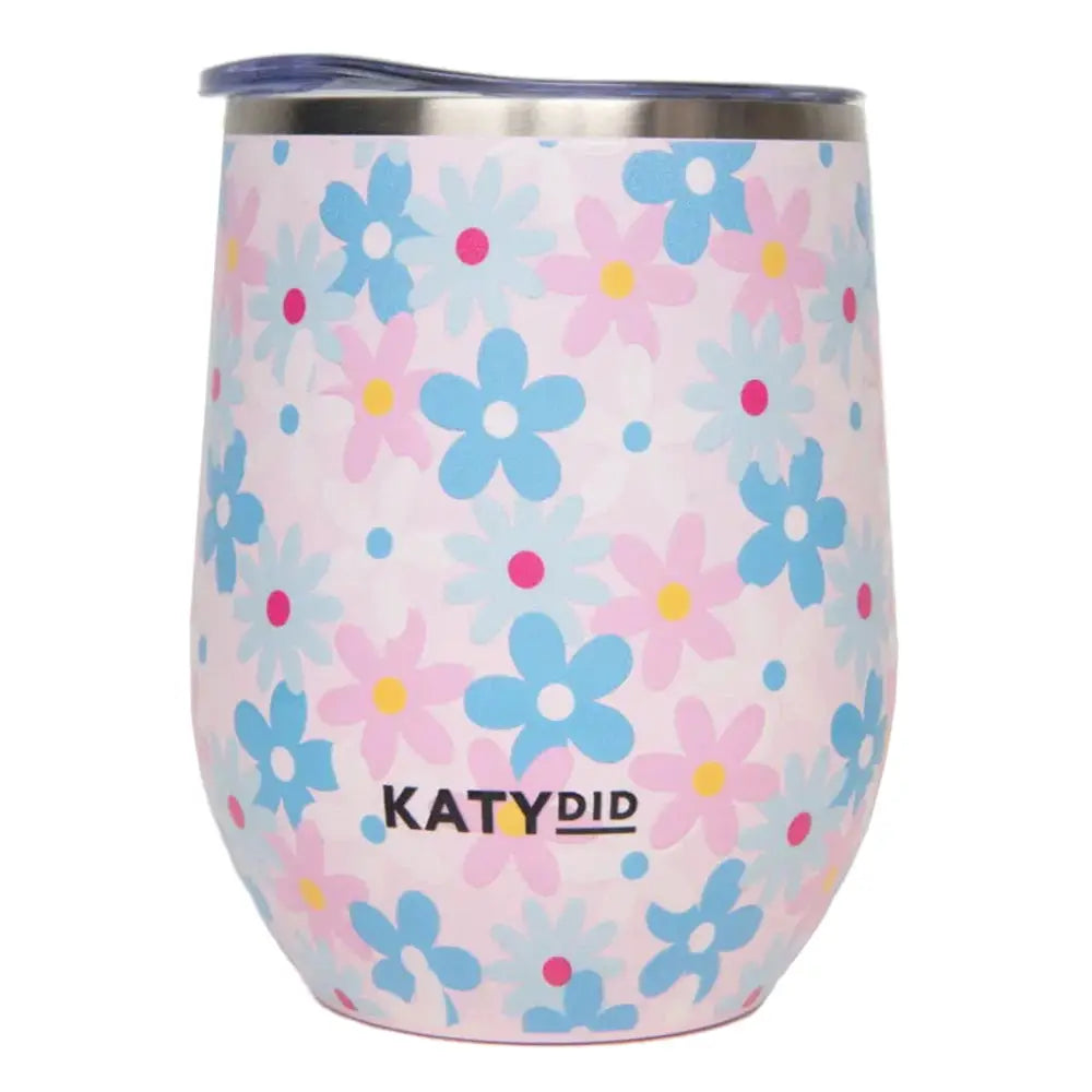 Dainty Florals Wine Tumbler with Lid