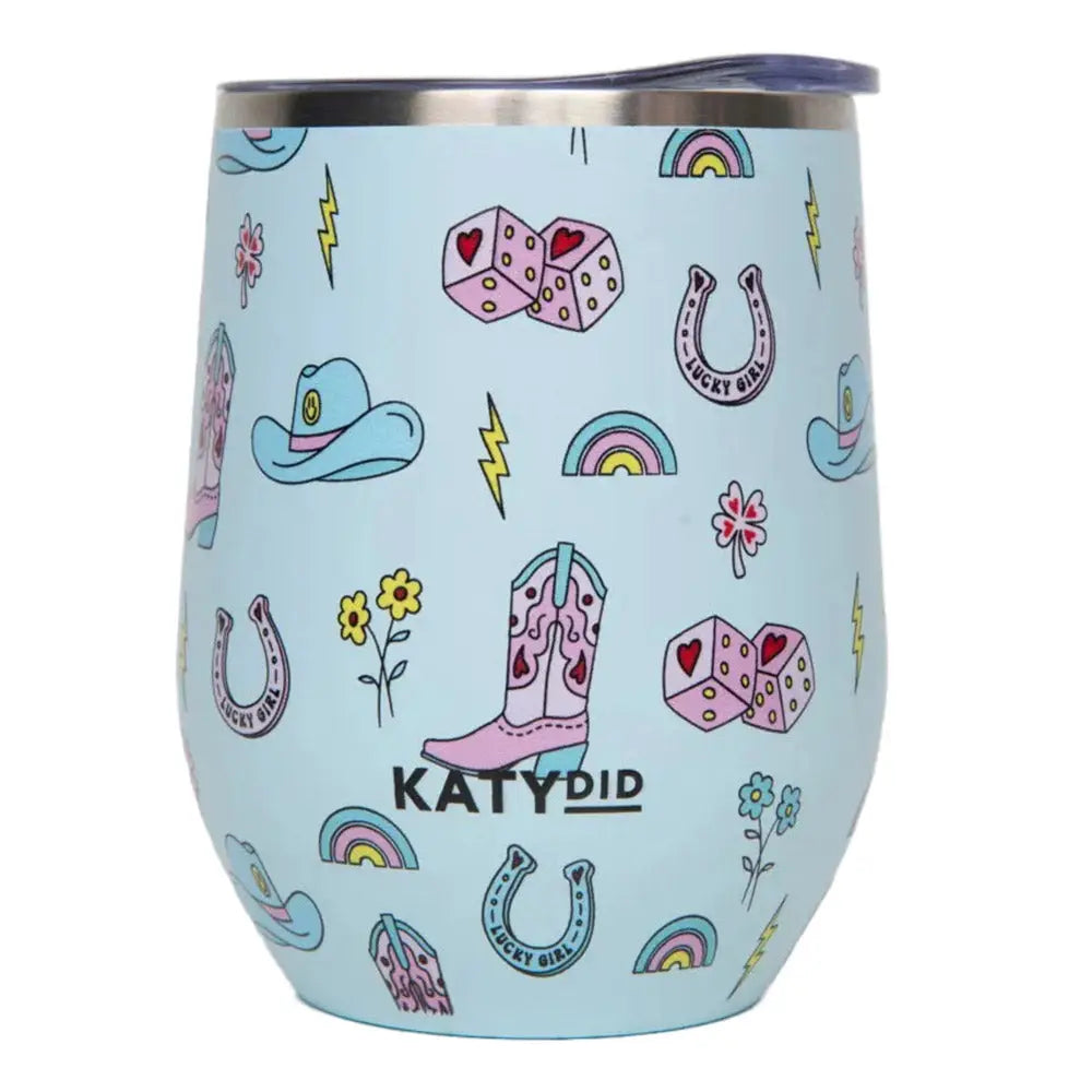 Lucky Girl Western Wine Tumbler Cup