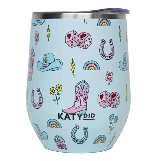 Lucky Girl Western Wine Tumbler Cup