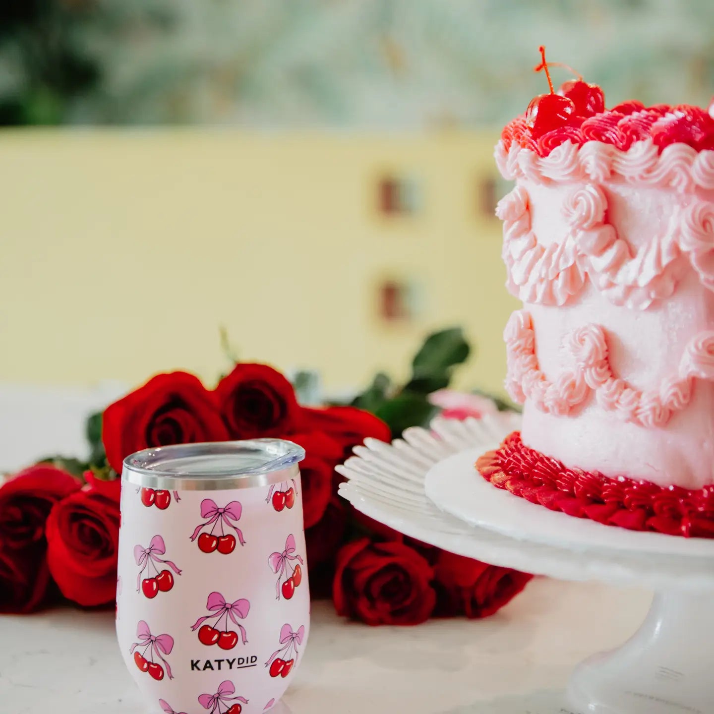 Cherry Bow Wine Tumbler