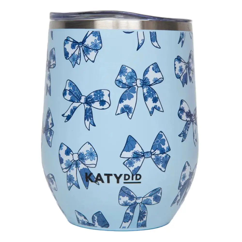 Blue Bows Wine Tumbler