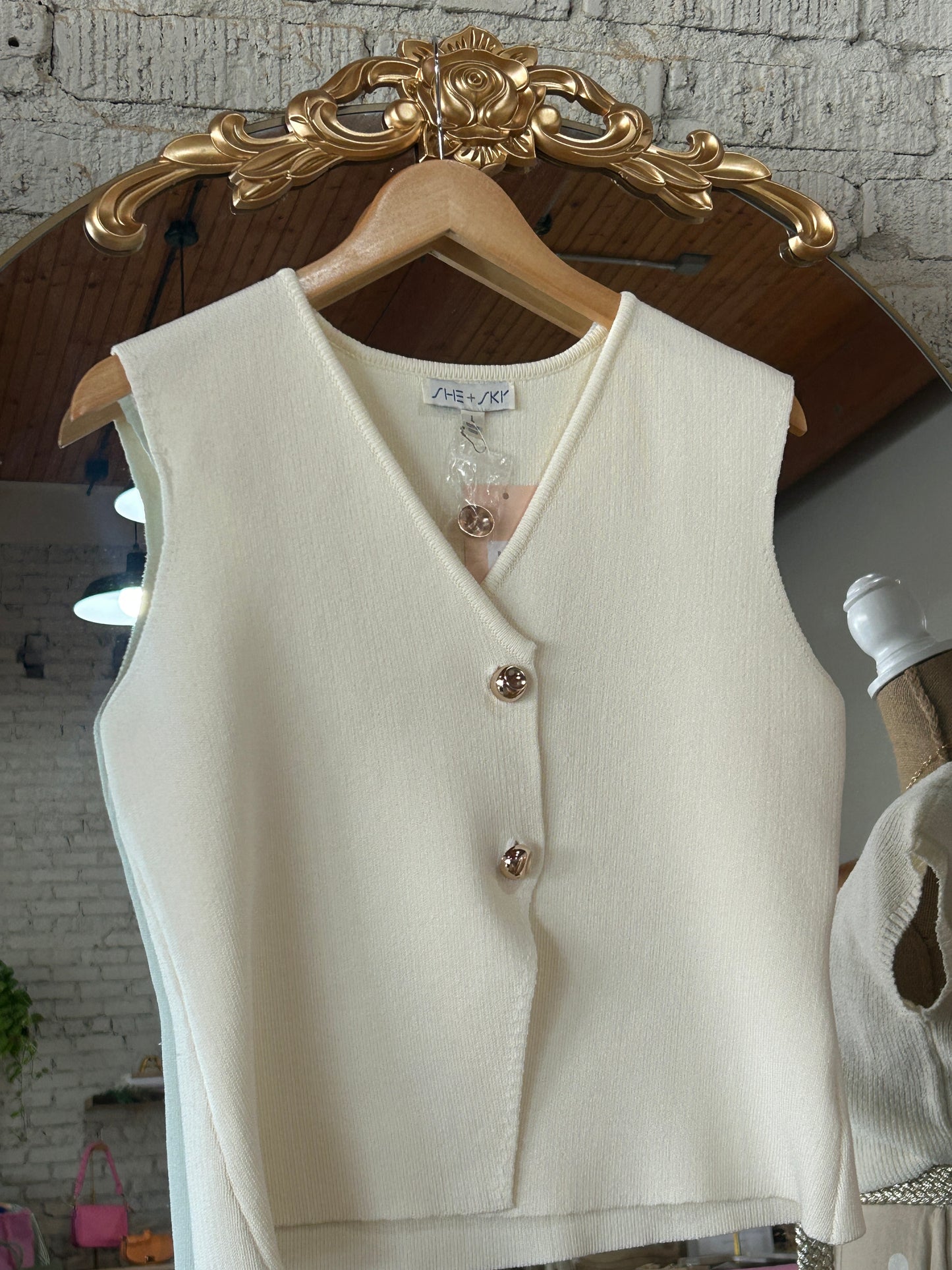 Golden Knit Vest