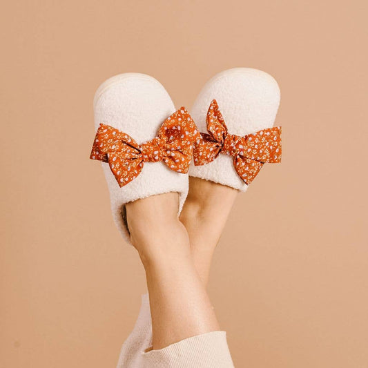 Fuzzy Slippers-Betty Bow Flora