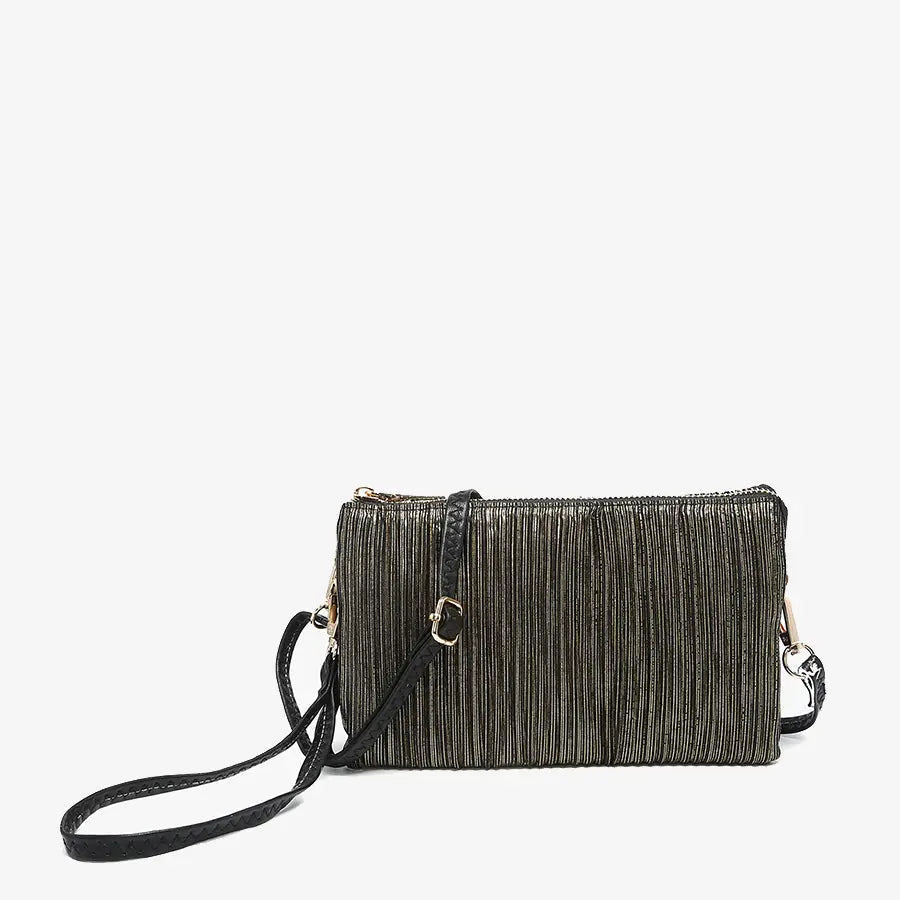 Riley Shimmer Stripe 3 Compartment Crossbody