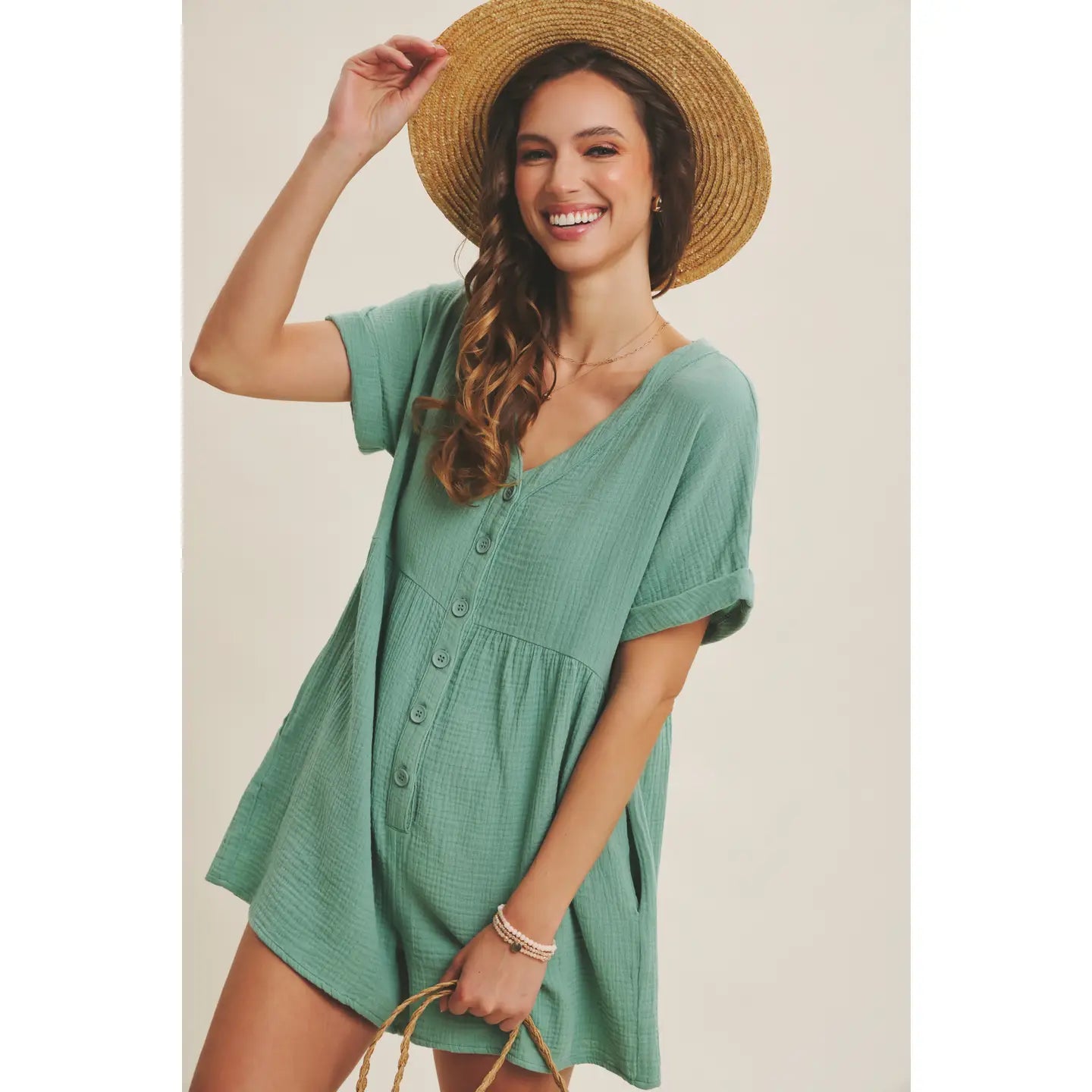 Easy Button-Down Romper