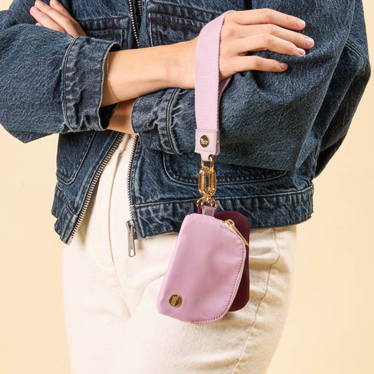 Dynamic Duo Pouch Wristlet-Lilac