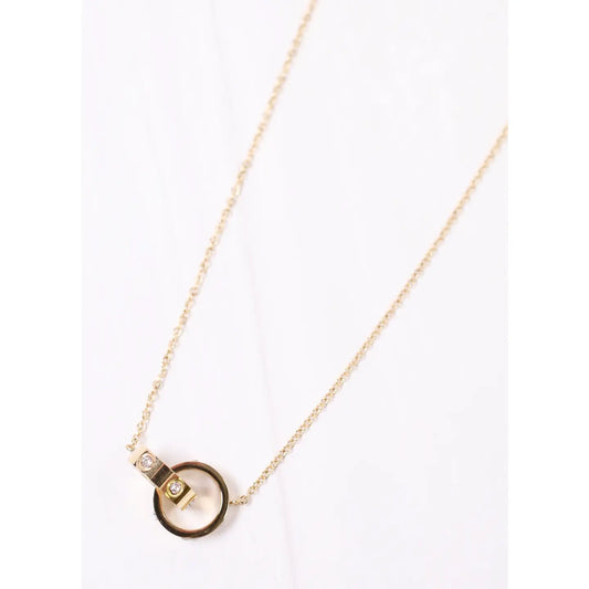 Macintyre Cz Circles Necklace Gold