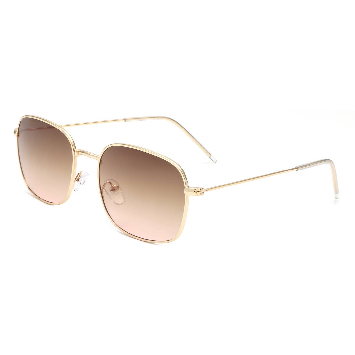 Retro Square Flat Top Tinted Fashion Sunglasses