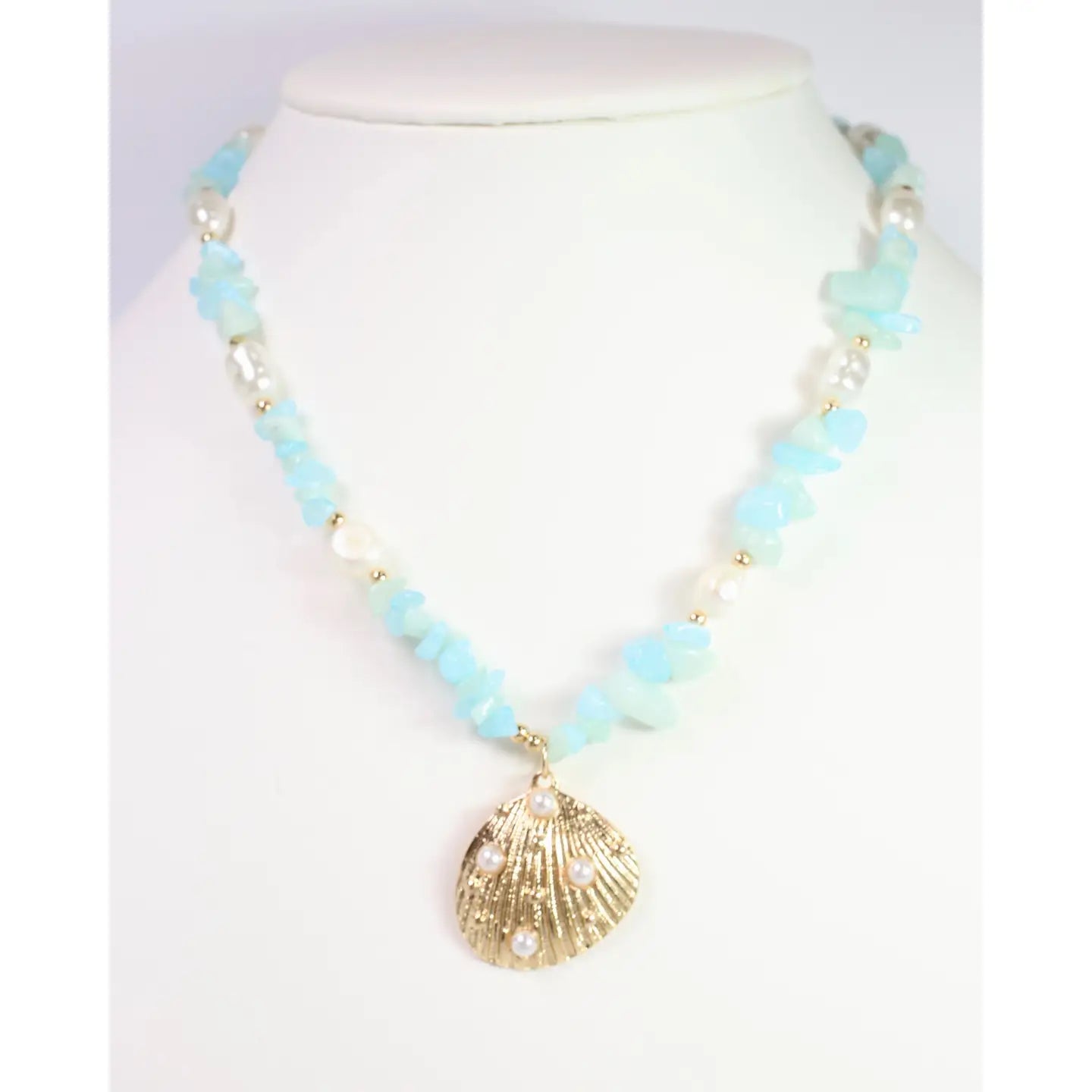 Konya Mixed Bead Shell Necklace