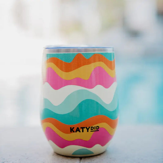 Neon Abstract Colors Stainless Steel Wine Tumbler