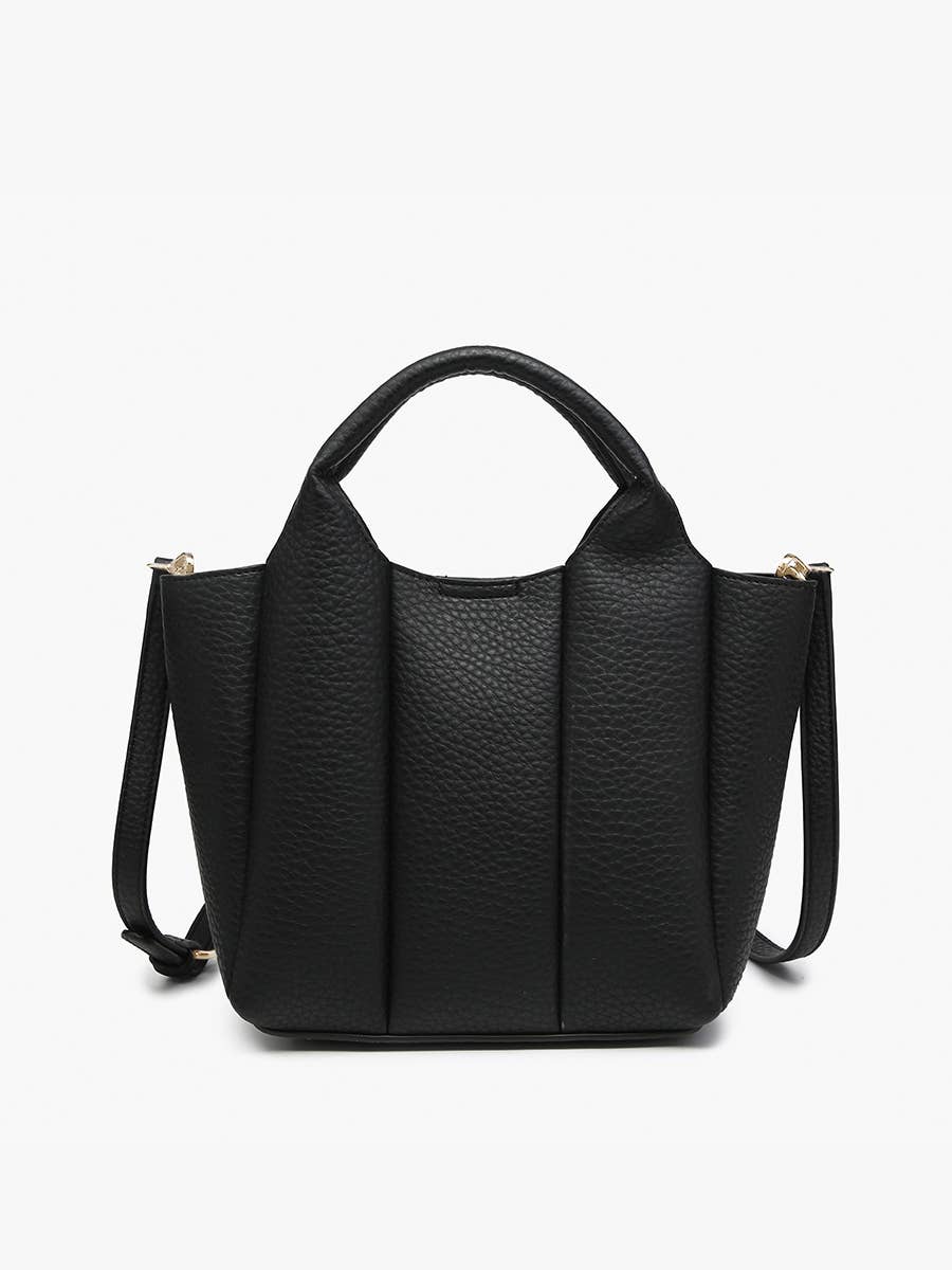 Maddox Paneled Satchel w/ Long Strap
