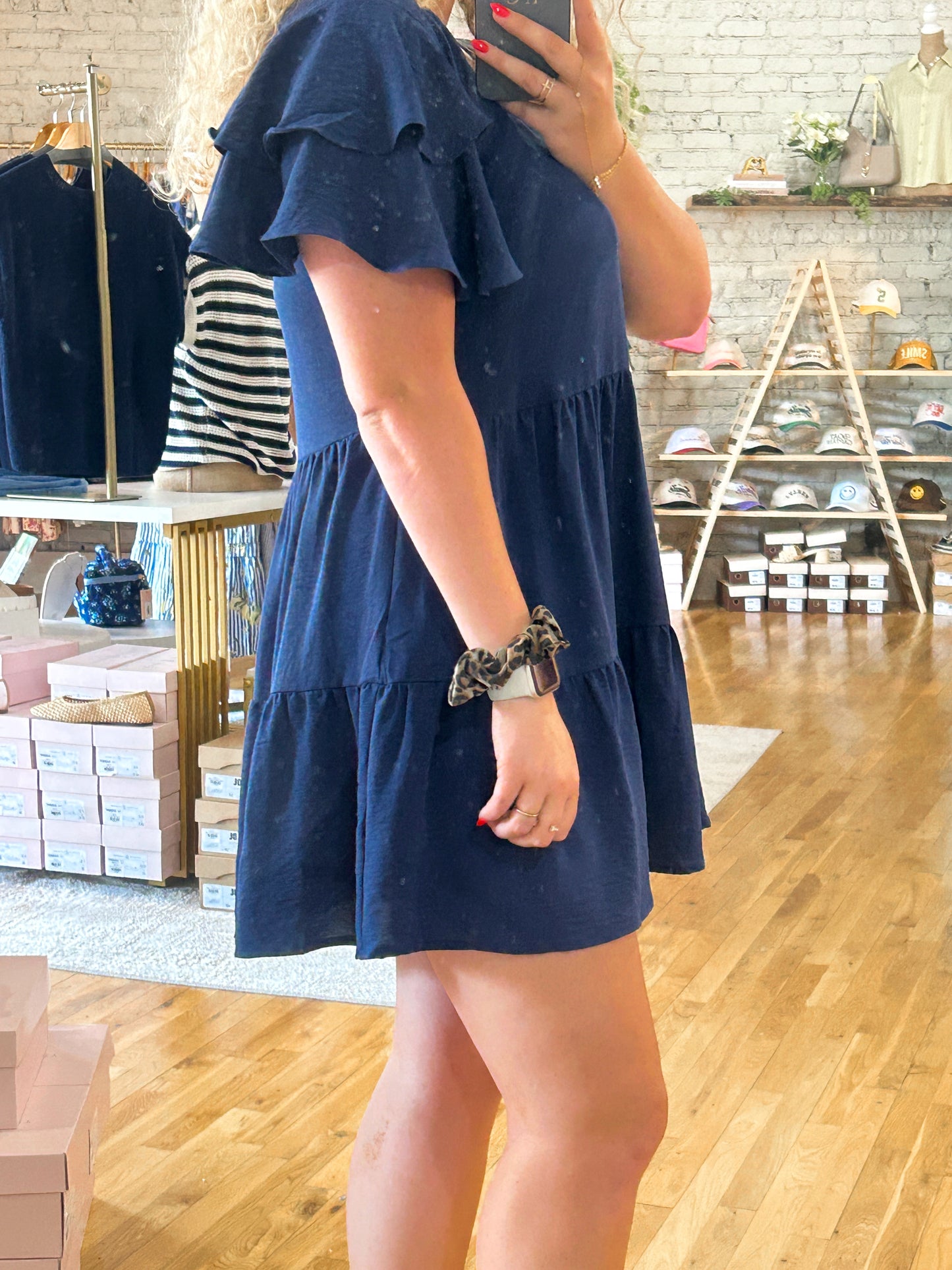 Sofia Flutter Sleeve Dress