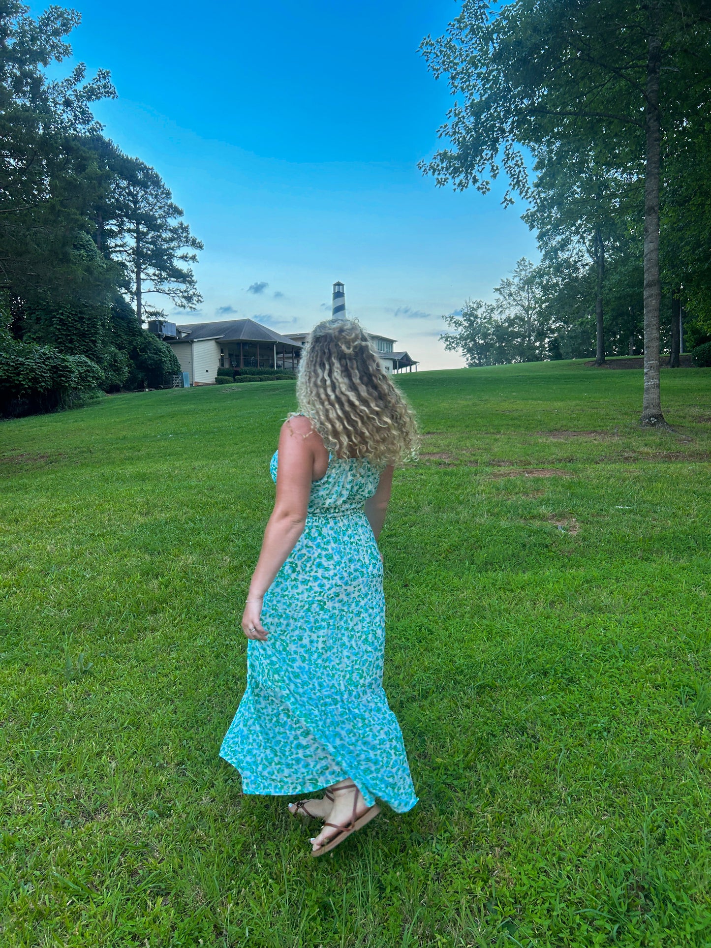 Ruffled Garden Midi Dress