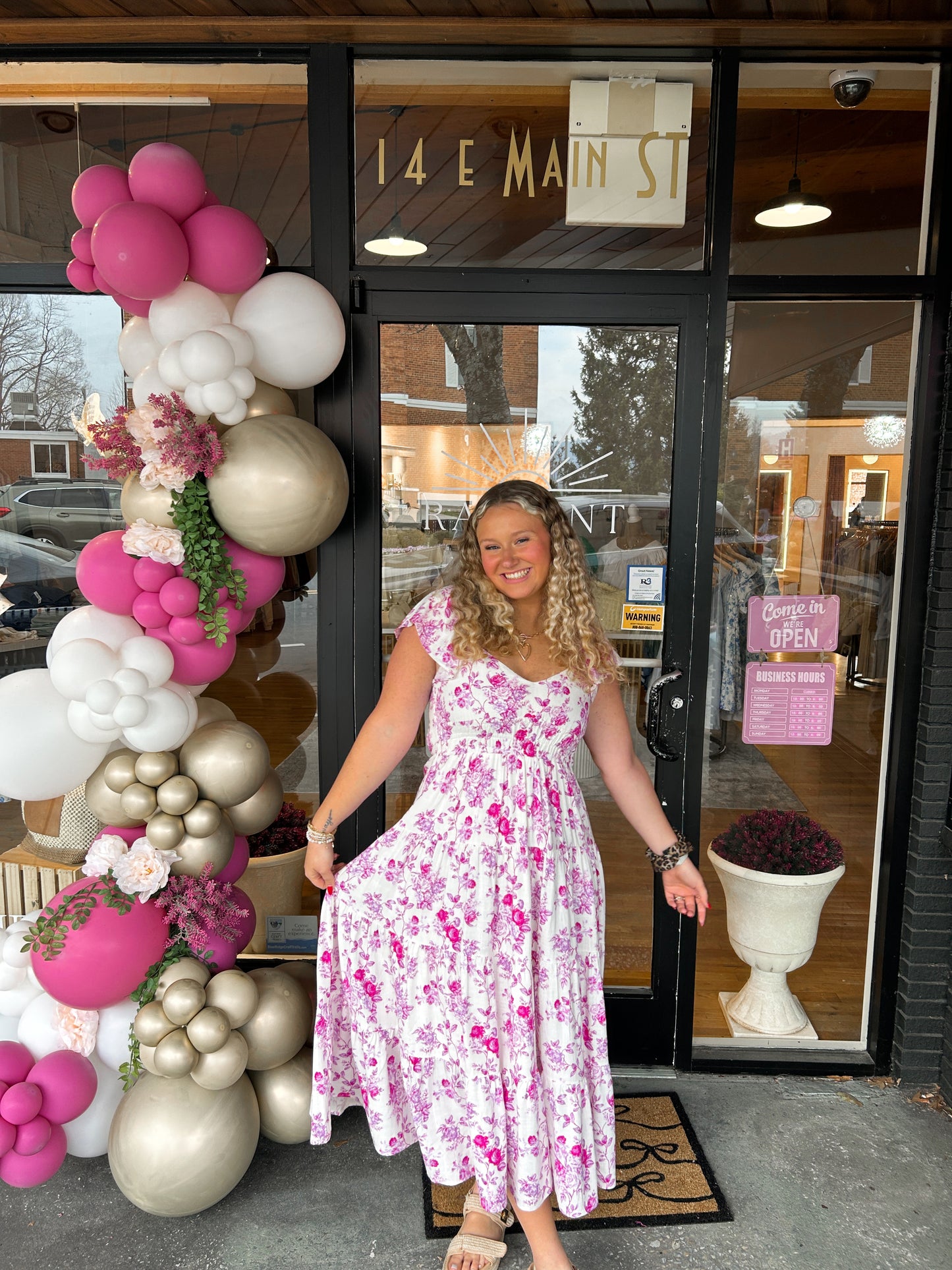 Floral Elegance Sweetheart Dress