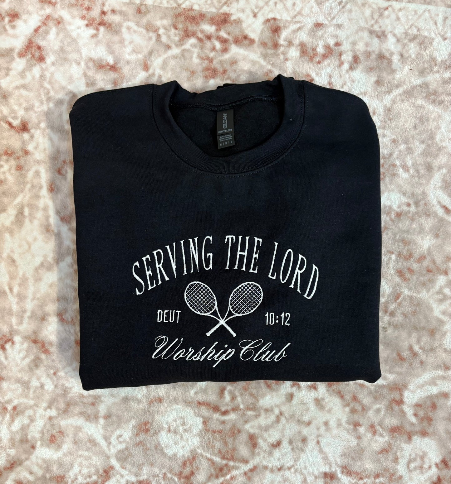 Embroidered Serving The Lord Sweatshirt