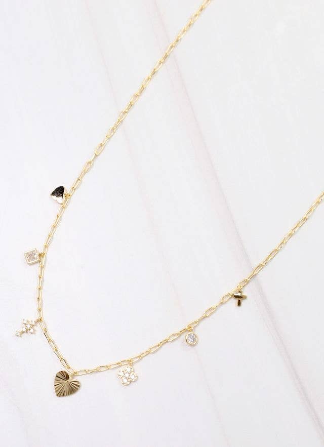 Garland Mini Charm Necklace GOLD
