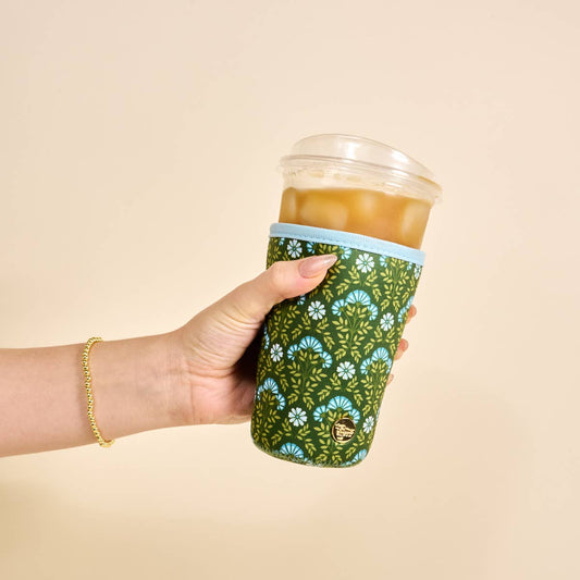 Sip Savvy Drink Sleeve–Large–Everbloom Forest Green