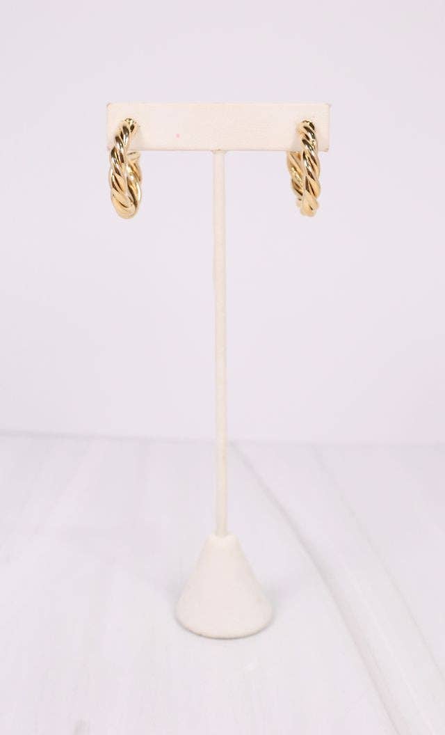 Joshamee Twisted Hoop Earring SHINY GOLD