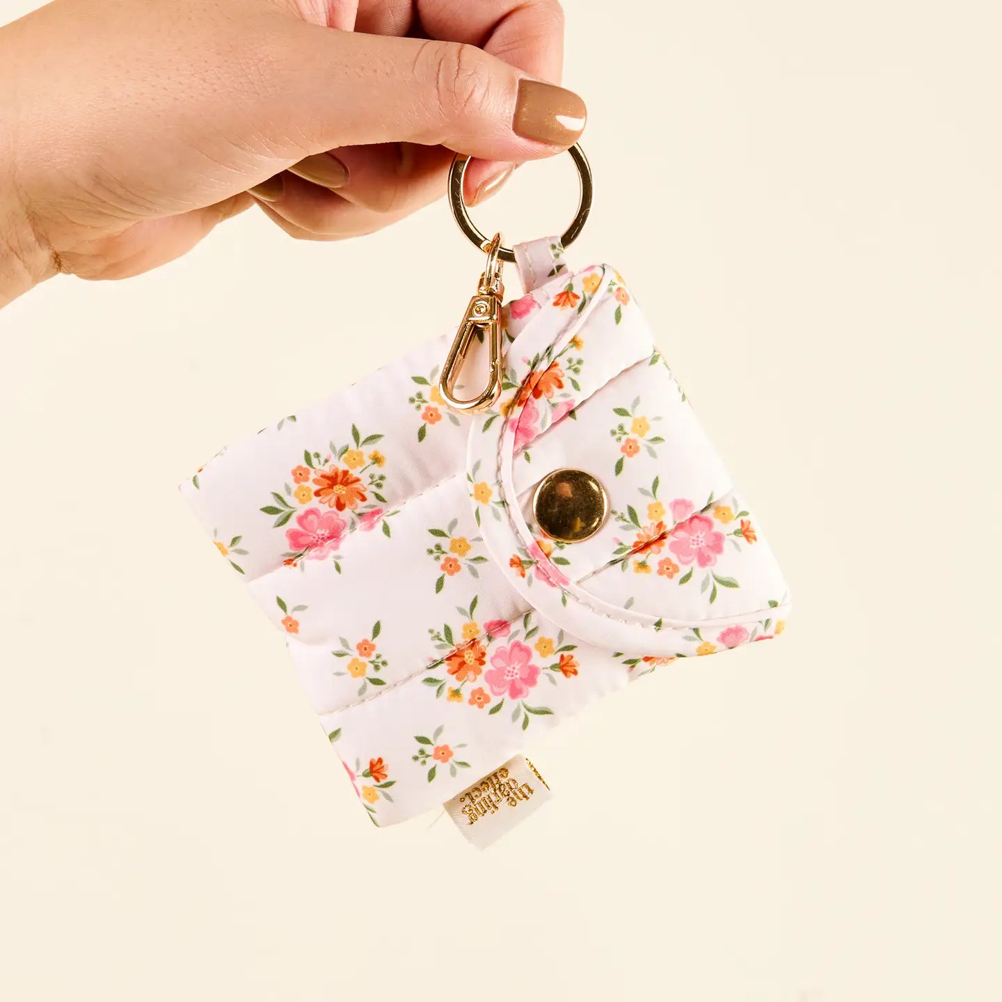 Puffy Earbud Case Keychain-Endless Daydream Cream