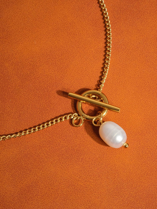 Jacky 18K Non-Tarnish Classic Pearl Chain Necklace