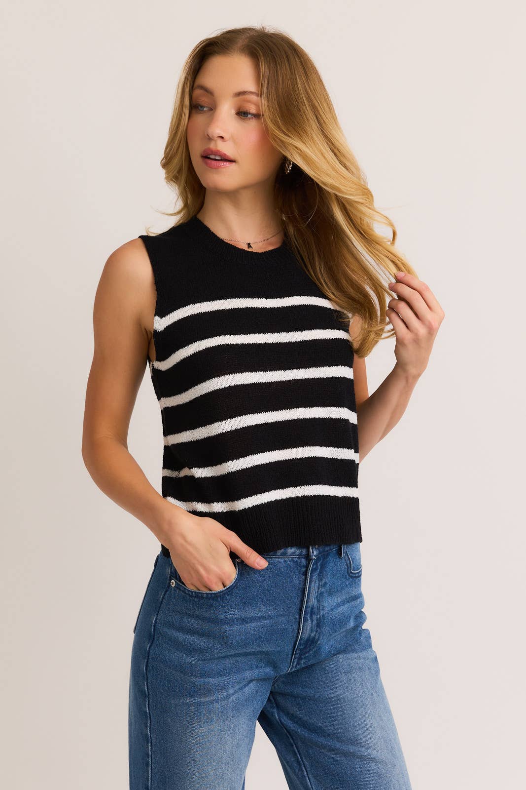 Striped Solstice Sweater Top