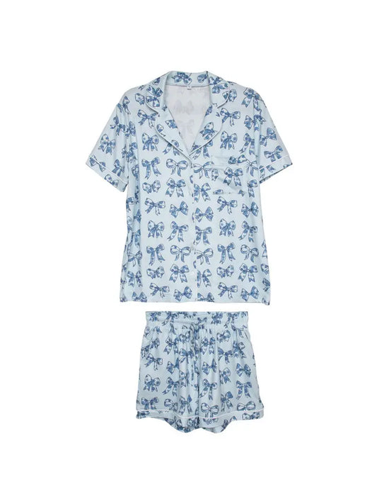 Toile Print Coquette Bows Pajamas