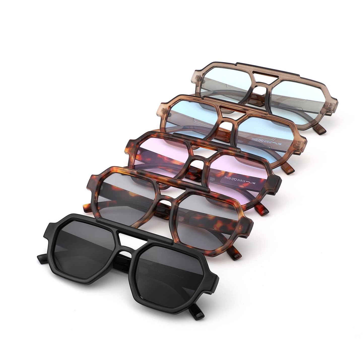 Square Geometric Block Sunglasses