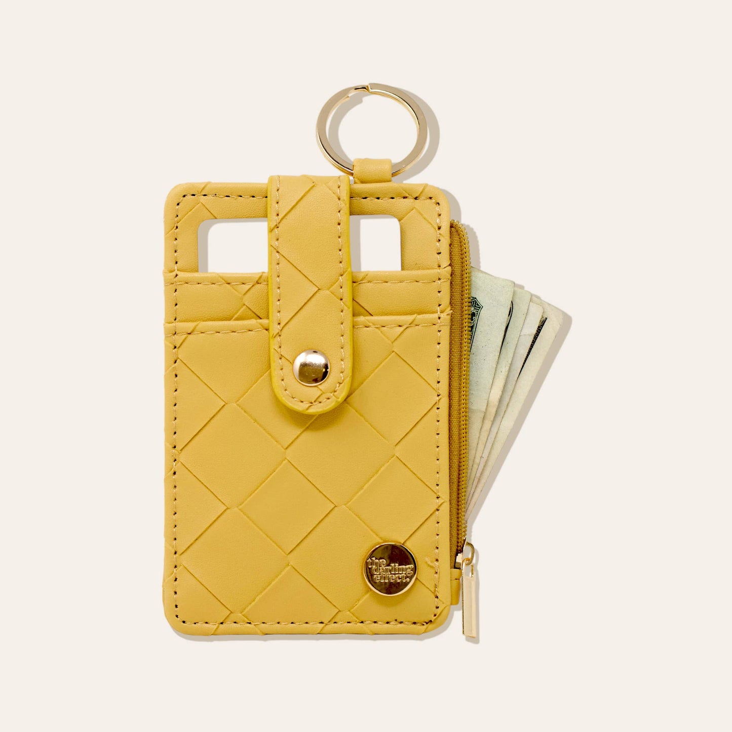 Woven Keychain Wallet -Mustard