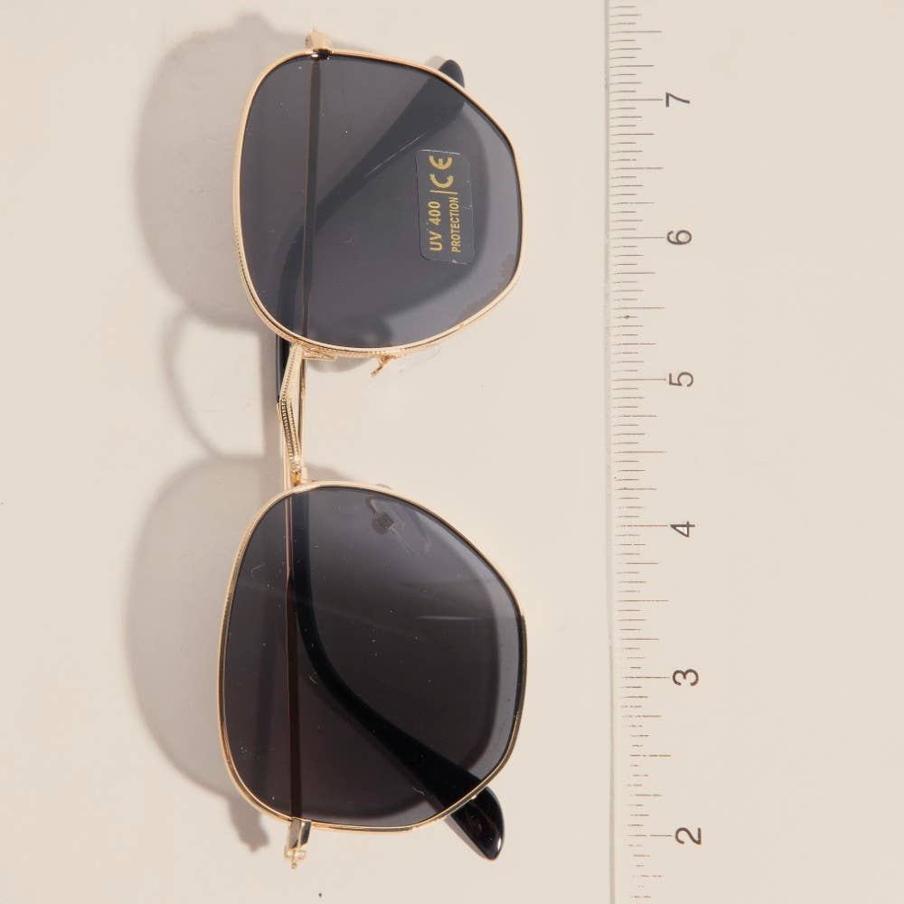 Metal Frame Round Lens Sunglasses