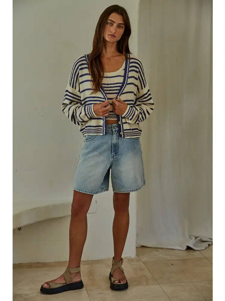 Alder Striped Cardigan