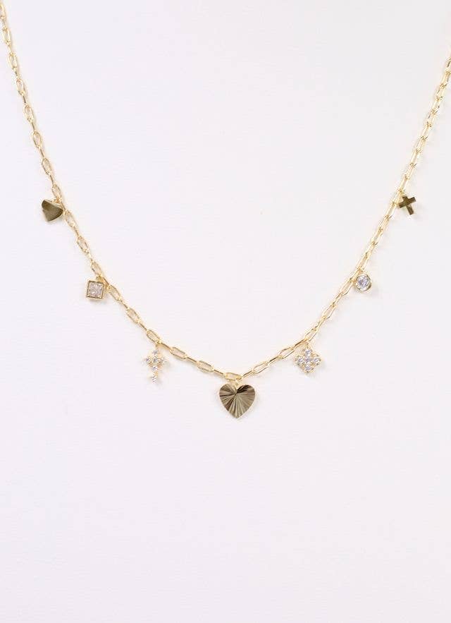 Garland Mini Charm Necklace GOLD