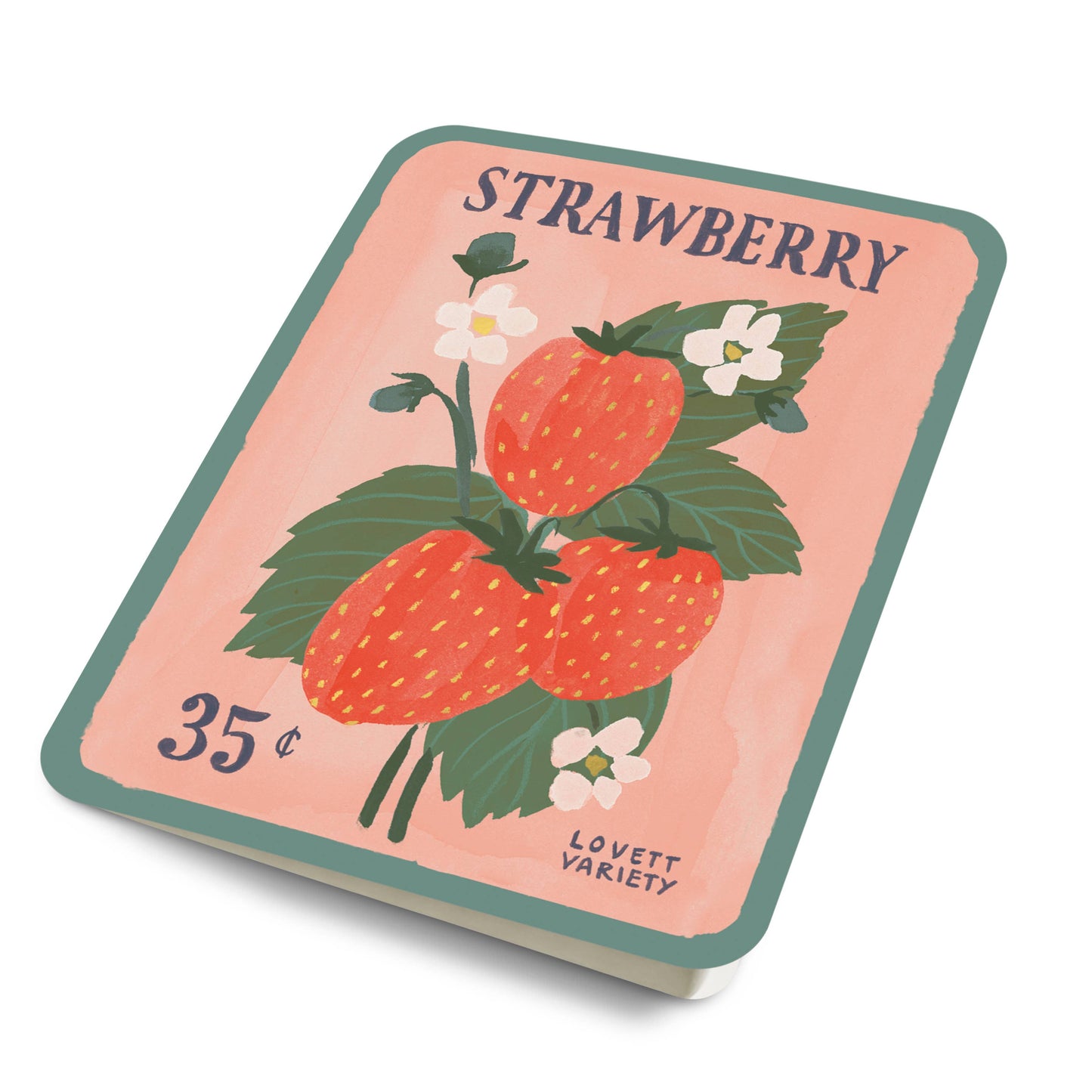 Artisan Notecards Strawberry Seeds