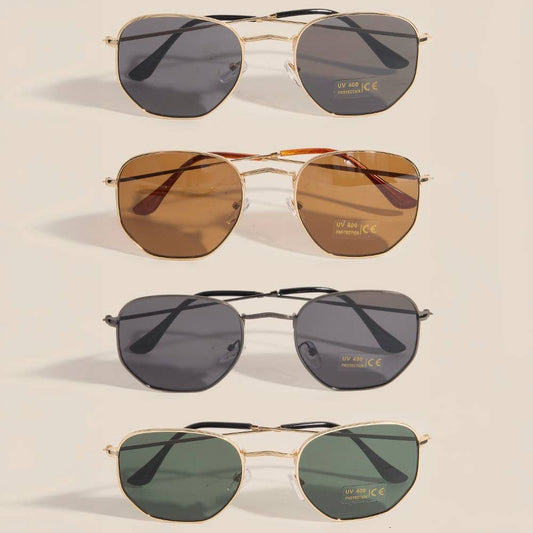 Metal Frame Round Lens Sunglasses